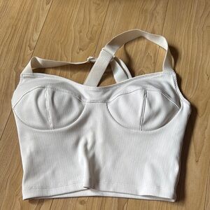 NYLORA Cream Ribbed TANK